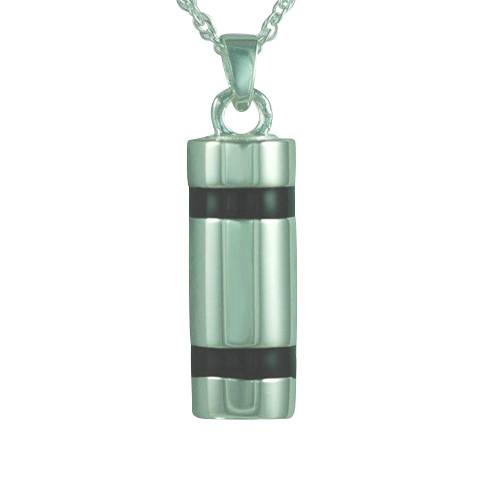 Striped Cylinder Cremation Pendant III